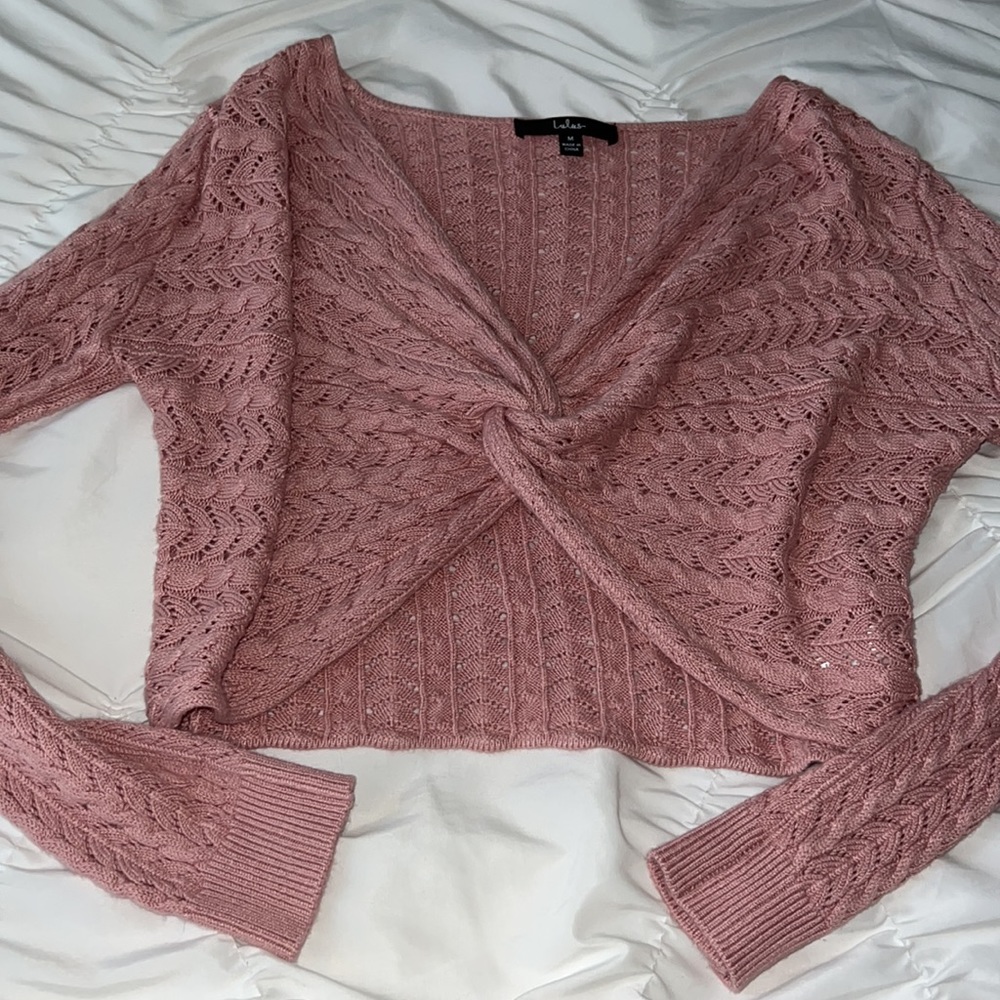 Lulus Cropped knit Sweater - Picture 5 of 6